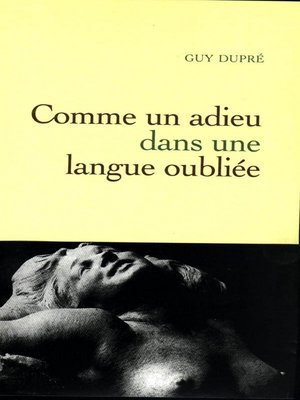 cover image of Comme un adieu dans une langue oubliée